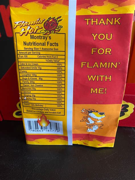 Flamin Hot Cheetos Chip Bag Etsy