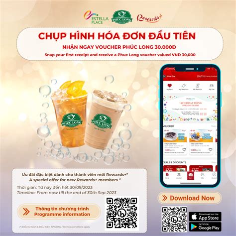 ƯU ĐÃI CỰC HOT DÀNH CHO TÍN ĐỒ PHÚC LONG ĐỔ BỘ CÙNG REWARDS Estella Place Enjoy your moment