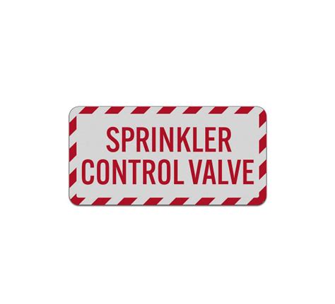 Sprinkler Control Valve Aluminum Sign Reflective