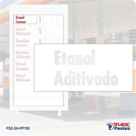 Placa Acr Lico Transparente Etanol Aditivado Para Painel De Pre O