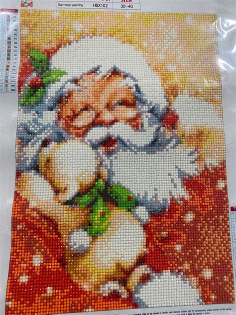 Completed Santa Claus Diamond Painting - Etsy