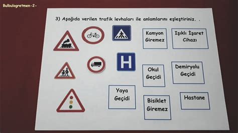 4 sınıf trafik güvenliği 1 dönem 2 yazılı 4th class traffic