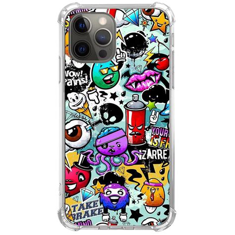 Cartoon Graffiti Case For IPhone 13 Pro Aesthetic Art Design TPU Bumper