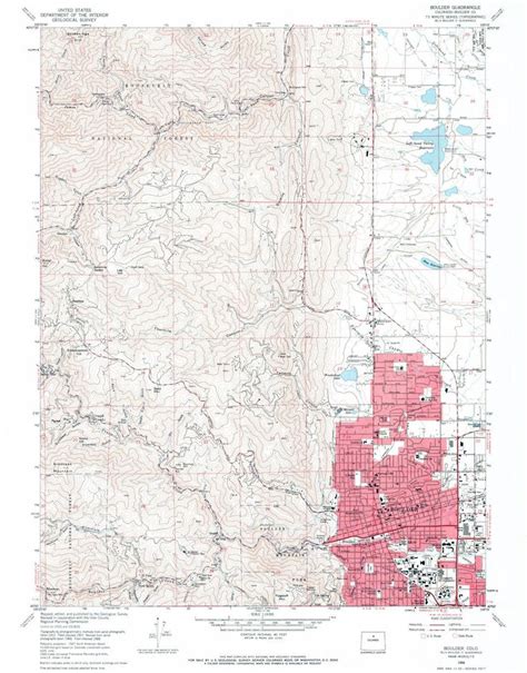 Boulder, CO 1966 USGS Map