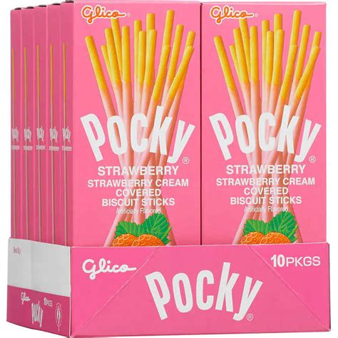 Glico Pocky Strawberry Cream Covered Biscuit Sticks Oz Count