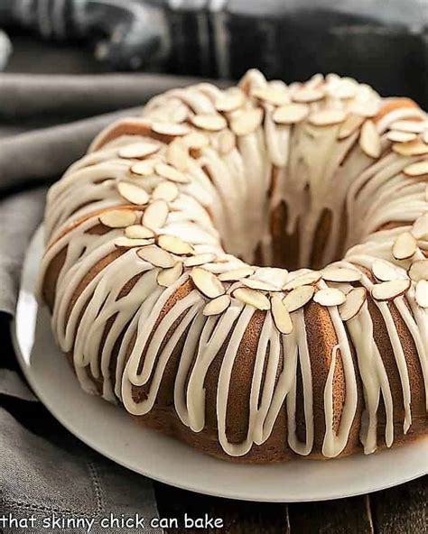 Almond Bundt Cake With Amaretto Glaze That Skinny Chick Can Bake