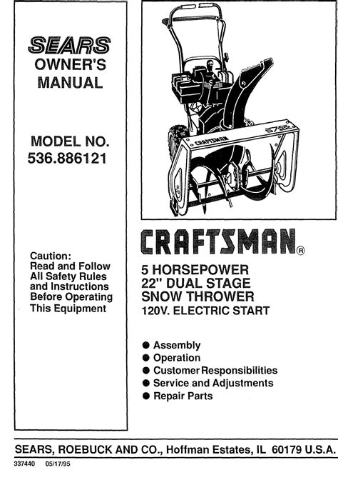 Craftsman User Manual Snow Thrower Manuals And Guides L