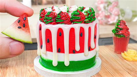 🍉 Fresh Miniature Watermelon Chocolate Cake Decorating 🍉 Coolest Mini Cake Recipes By Mini