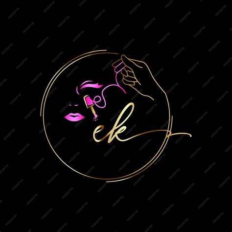 Premium Vector | EK Monograms logo, nails, Luxury Cosmetics Spa Beauty ...