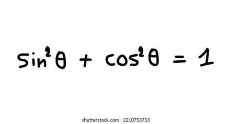 Pythagorean Identities Formulas Sine Squared Plus Stock Vector Royalty