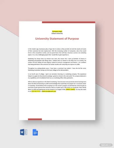 Sample Statement Of Purpose For Masters In Finance Statement Of