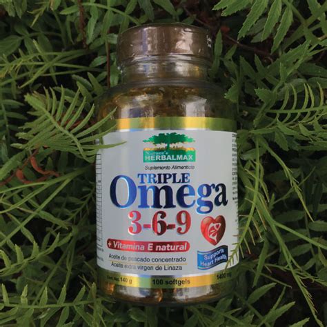 Triple Omega 3 6 9 Con Vitamina E Herbalmax Mencues