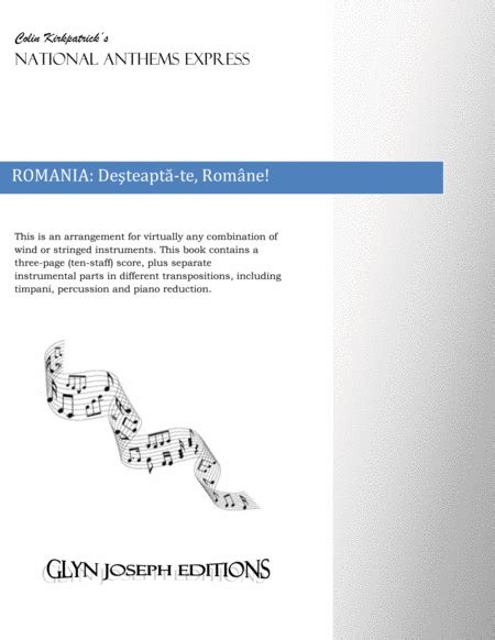 Romania National Anthem Desteapta te Române Sheet Music Anton Pann