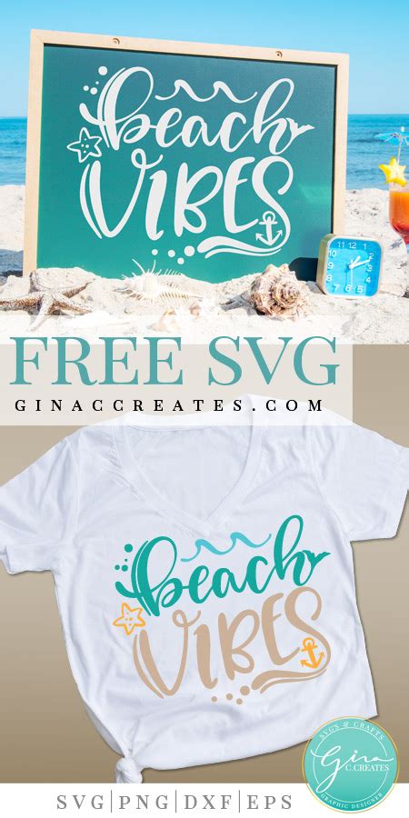 Beach Vibes Free Svg Cut File