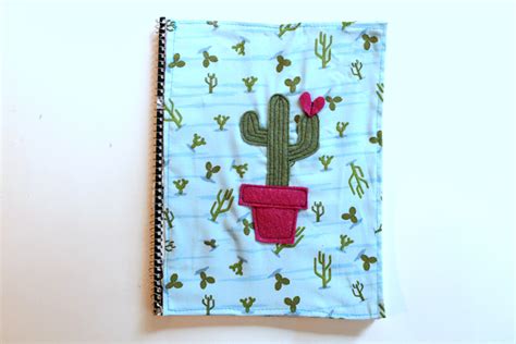 DIY Fabric and Felt Notebook Cover - Seams And Scissors