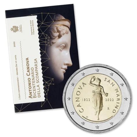 2 EURO SAN Marino 2022 Antonio Canova 200 Geburtstag Im Blister EUR