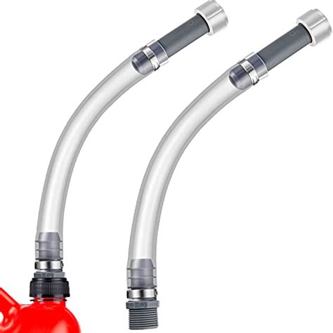 Frienda 2 Pieces Flexible Fuel Filler Hose Clear Fuel Jug Hose Utility