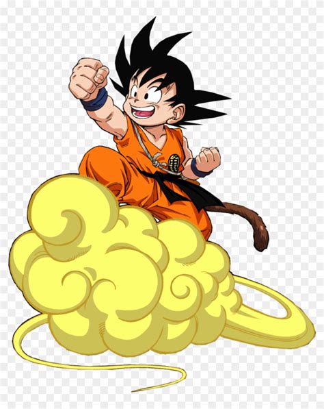 Dragon Ball Nimbus Cloud - Kid Goku On Nimbus, HD Png Download - 802x979(#2166097) - PngFind