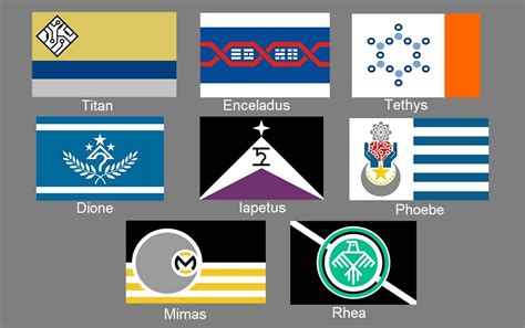 Flags Of The Greater Moons Of Saturn By Nk Ryzov On Deviantart In 2020