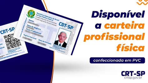 Carteira De Identidade Profissional Crt Sp