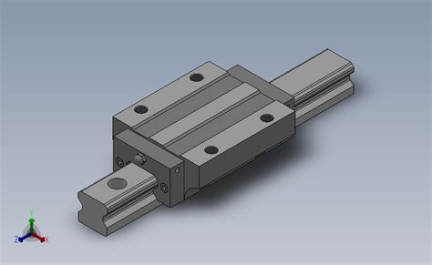 新标准型滑块加宽型直线导轨 LSFLA36 200 FC轻预压 N 普通级 SOLIDWORKS 2018 模型图纸下载 懒石网