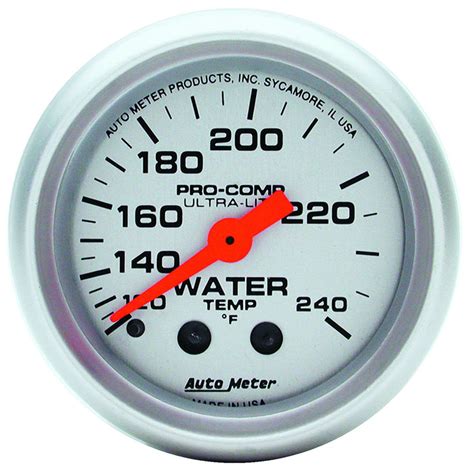 Auto Meter Ultra Lite Mech Gauge Water Temp Competition