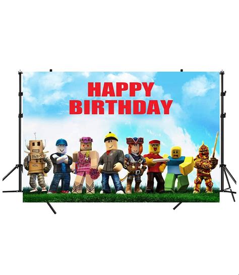 Roblox Birthday Backdrop Sign Birthday Backdrop Backdrops Birthday