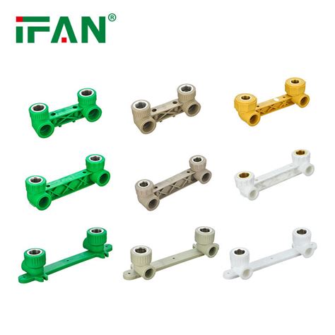 Ifan PPR Pipe Fitting Facotry Price Green Color Double Brass Elbow