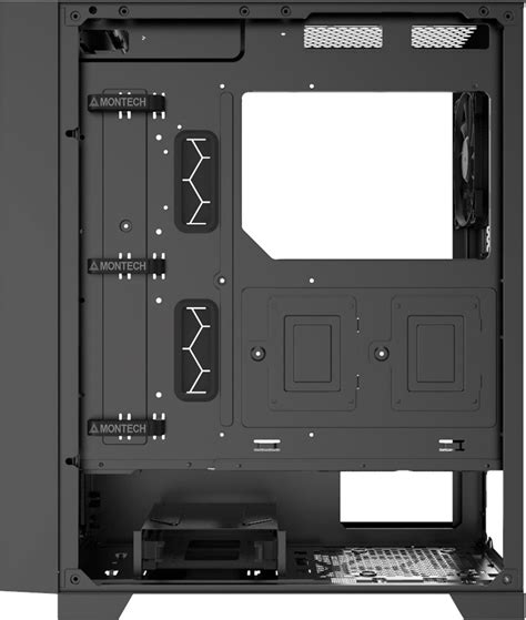 Montech AIR 1000 Lite Tempered Glass Black ATX Mid Tower Desktop ...