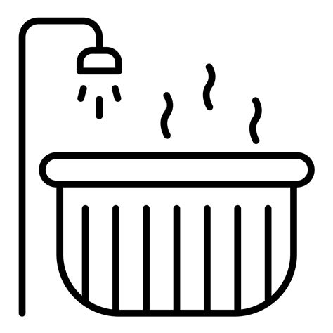 Hot Tub Line Icon Vector Art At Vecteezy