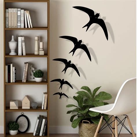 Metal Wall Decor Swallow Birds Decor Metal Birds Wall Art Etsy