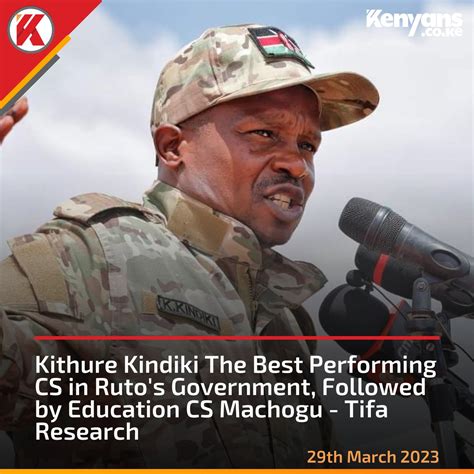 Kenyans Co Ke On Twitter Kithure Kindiki Is The Best Performing CS In