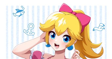 Princess Peach Swimsuit Midriff 水着ピーチ Pixiv