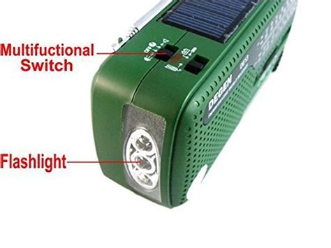 Xhd Degen De Fm Am Sw Crank Dynamo Solar Power Emergency Radio