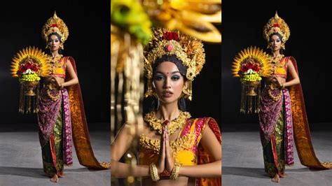 Potret Sophia Rogan Pakai Busana Adat Bali Di Miss Grand Internasional