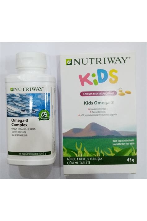 Nutriway Aile Boyu Omega Seti Amway Omega 3 Complex Ve Kids Omega 3