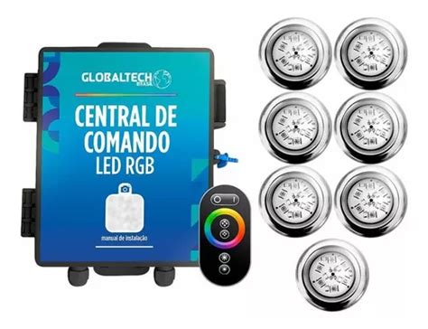 Kit De Reflectores Led Para Piscina Rgb Inox W Central Touch V