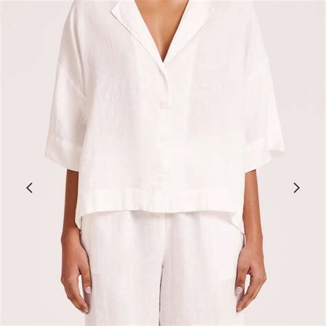 NUDE LUCY BRAND NEW Lounge Linen Shirt XS Depop