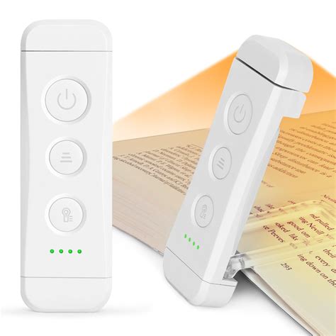 Glocusent USB Rechargeable Book Light for Reading in Bed, Portable Clip ...