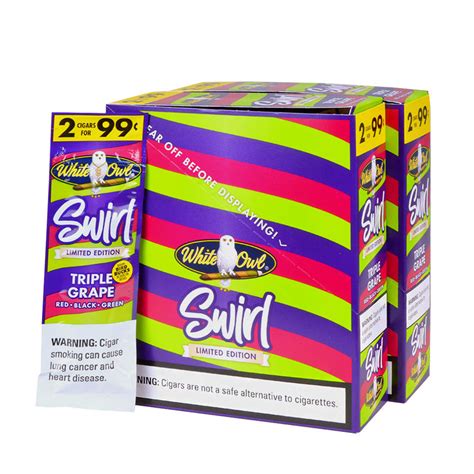 White Owl Cigarillos 99 Cent Pre Priced 30 Packs Of 2 Cigars Swirl Tri