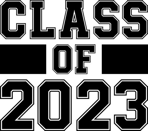 Class Of 2023 Black And White Design Template Car Window Sticker Pod Cover Isolated Black