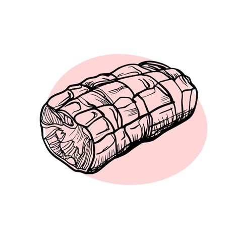 Premium Vector Sketch Of Meat Products Handdrawn Beef Lamb And Pork