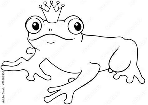 Der Froschkönig Ausmalbild Stock Vector Adobe Stock