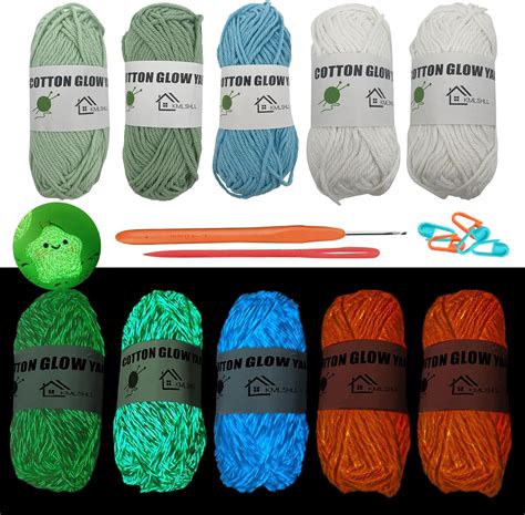 Amazon Rolls Glow In The Dark Yarn Cotton Glow Yarn For Crochet