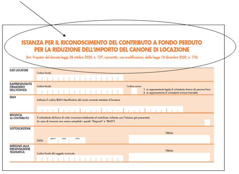 Istanza Per Riconoscimento Del Contributo A Fondo Perduto