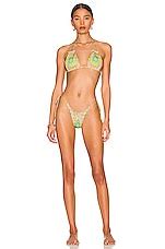 Monica Hansen Beachwear Sun Kissed Cutout Bikini Top In Purple Green