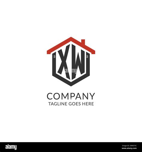 Monograma Inicial Del Logotipo Xw Con El Dise O Casero De La Forma Del