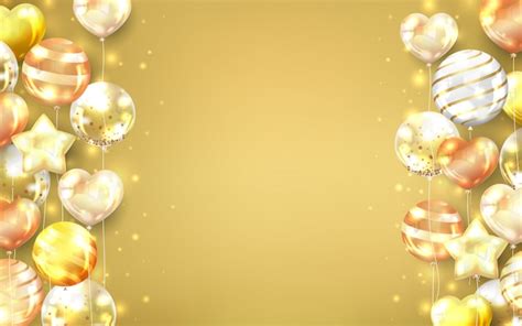 Free Vector | Gold balloons background with copy space