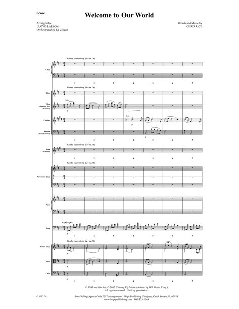 Welcome To Our World By Ed Hogan Sheet Music For Choir Instrumental Pak