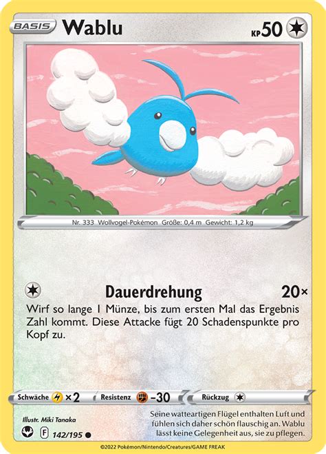 Wablu Wert Bild K Nstler Seltenheit Pokemonkarte De